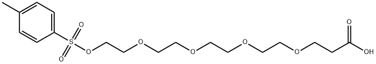 3-[2-(2-{2-[2-(Toluene-4-sulfonyloxy)-ethoxy]-ethoxy}-ethoxy)-ethoxy]-propionic acid Struktur