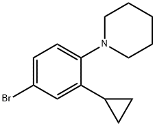 1-(4-bromo-2-cyclopropylphenyl)piperidine Struktur