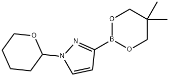 N-(Oxan-2-yl)imidazole-3-boronic acid neopentylglycol ester Struktur