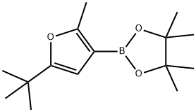 2-Methyl-5-(tert-butyl)furan-3-boronic acid pinacol ester Struktur