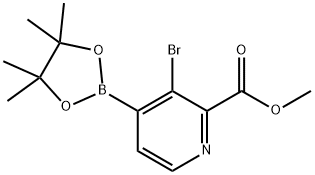 Methyl 3-bromo-2-pyridinecarboxylate-4-boronic acid pinacol ester Struktur