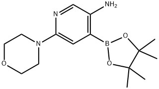 3-Amino-6-(morpholino)pyridine-4-boronic acid pinacol ester Struktur