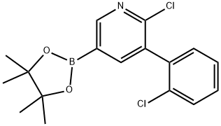 6-Chloro-5-(2-chlorophenyl)pyridine-3-boronic acid pinacol ester Struktur