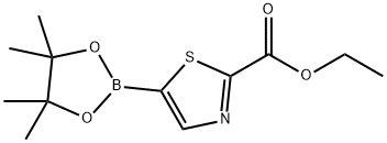 ethyl 5-(4,4,5,5-tetramethyl-1,3,2-dioxaborolan-2-yl)thiazole-2-carboxylate Struktur