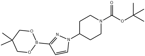 1-(N-Boc-Piperidin-4-yl)imidazole-3-boronic acid neopentylglycol ester Struktur