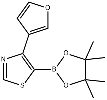 4-(3-Furyl)thiazole-5-boronic acid pinacol ester Struktur