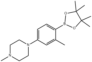 2-Methyl-4-(N-methylpiperazin-1-yl)phenylboronic acid pinacol ester Struktur