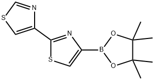 4-(4,4,5,5-tetramethyl-1,3,2-dioxaborolan-2-yl)-2,4'-bithiazole Struktur