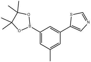 3-Methyl-5-(thiazol-5-yl)phenylboronic acid pinacol ester Struktur