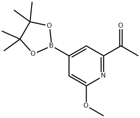 2-Methoxy-6-acetylpyridine-4-boronic acid pinacol ester Struktur