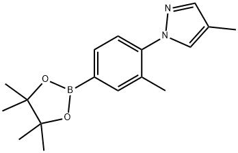 3-Methyl-4-(4-methyl-1H-pyrazol-1-yl)phenylboronic acid pinacol ester Struktur