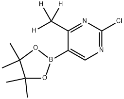 2-Chloro-4-(methyl-d3)-pyrimidine-5-boronic acid pinacol ester Struktur