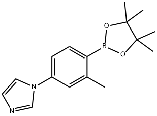 2-Methyl-4-(imidazol-1-yl)phenylboronic acid pinacol ester Struktur