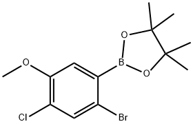 4-Chloro-5-methoxy-2-bromophenylboronic acid pinacol ester Struktur