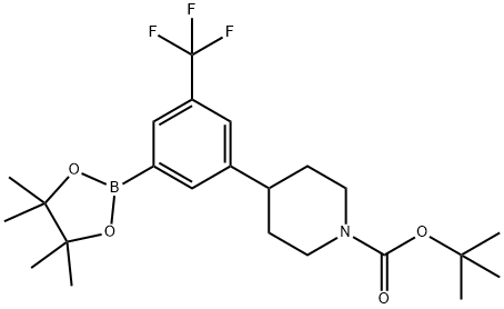 3-Trifluoromethyl-5-(N-Boc-piperidin-4-yl)phenylboronic acid pinacol ester Struktur