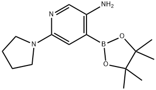 3-Amino-6-(pyrrolidino)pyridine-4-boronic acid pinacol ester Struktur