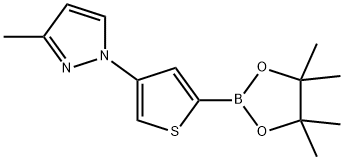 4-(3-Methyl-1H-pyrazol-1-yl)thiophene-2-boronic acid pinacol ester Struktur