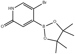 2-Hydroxy-5-bromopyridine-4-boronic acid pinacol ester Struktur