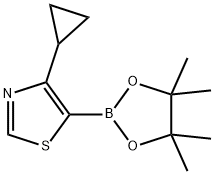 4-cyclopropyl-5-(4,4,5,5-tetramethyl-1,3,2-dioxaborolan-2-yl)thiazole Struktur