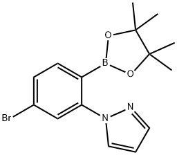 4-Bromo-2-(1H-pyrazol-1-yl)phenylboronic acid pinacol ester Struktur