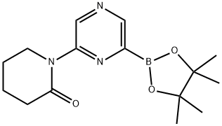 1-(6-(4,4,5,5-tetramethyl-1,3,2-dioxaborolan-2-yl)pyrazin-2-yl)piperidin-2-one Struktur