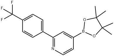 4-(4,4,5,5-tetramethyl-1,3,2-dioxaborolan-2-yl)-2-(4-(trifluoromethyl)phenyl)pyridine Struktur