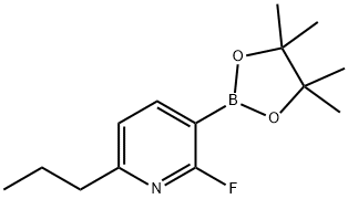 2-Fluoro-6-(n-propyl)pyridine-3-boronic acid pinacol ester Struktur