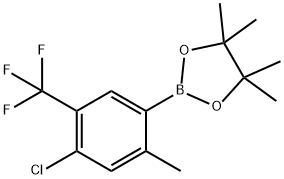 4-Chloro-5-trifluoromethyl-2-methylphenylboronic acid pinacol ester Struktur