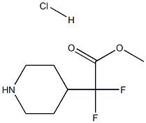 methyl 2,2-difluoro-2-(piperidin-4-yl)acetate hydrochloride Struktur