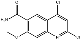 2,4-dichloro-7-methoxyquinoline-6-carboxamide Struktur