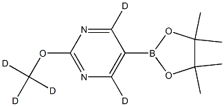 2-(methoxy-d3)-5-(4,4,5,5-tetramethyl-1,3,2-dioxaborolan-2-yl)pyrimidine-4,6-d2 Struktur