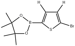 2-(5-bromothiophen-2-yl-3,4-d2)-4,4,5,5-tetramethyl-1,3,2-dioxaborolane Struktur