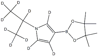 1-(propan-2-yl-d7)-3-(4,4,5,5-tetramethyl-1,3,2-dioxaborolan-2-yl)-1H-pyrrole-2,4,5-d3 Struktur