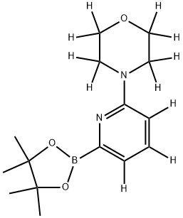 4-(6-(4,4,5,5-tetramethyl-1,3,2-dioxaborolan-2-yl)pyridin-2-yl-3,4,5-d3)morpholine-2,2,3,3,5,5,6,6-d8 Struktur