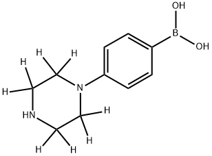 (4-(piperazin-1-yl-2,2,3,3,5,5,6,6-d8)phenyl)boronic acid Struktur