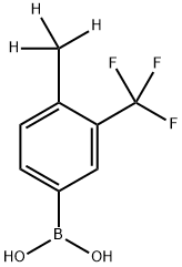 (4-(methyl-d3)-3-(trifluoromethyl)phenyl)boronic acid Struktur