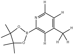 4-(methyl-d3)-2-(4,4,5,5-tetramethyl-1,3,2-dioxaborolan-2-yl)pyridine-3,5,6-d3 Struktur