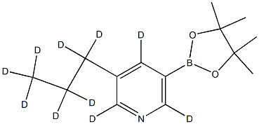 3-(propyl-d7)-5-(4,4,5,5-tetramethyl-1,3,2-dioxaborolan-2-yl)pyridine-2,4,6-d3 Struktur