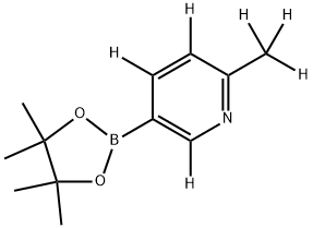 2-(methyl-d3)-5-(4,4,5,5-tetramethyl-1,3,2-dioxaborolan-2-yl)pyridine-3,4,6-d3 Struktur