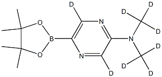 N,N-bis(methyl-d3)-5-(4,4,5,5-tetramethyl-1,3,2-dioxaborolan-2-yl)pyrazin-2-amine-3,6-d2 Struktur