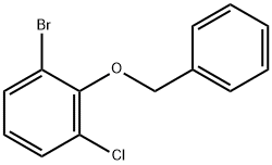 2-(Benzyloxy)-1-bromo-3-chlorobenzene Struktur