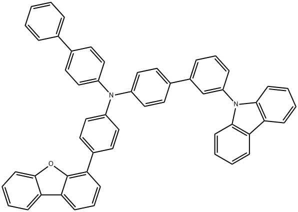 Biphenyl-4-yl-(3'-carbazol-9-yl-biphenyl-4-yl)-(4-dibenzofuran-4-yl-phenyl)-amine Struktur