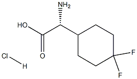 (R)-2-amino-2-(4,4-difluorocyclohexyl)acetic acid hydrochloride Struktur