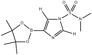 N,N-dimethyl-4-(4,4,5,5-tetramethyl-1,3,2-dioxaborolan-2-yl)-1H-imidazole-1-sulfonamide-2,5-d2 Struktur