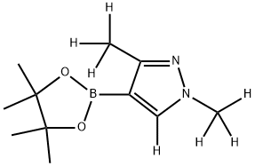 1,3-bis(methyl-d3)-4-(4,4,5,5-tetramethyl-1,3,2-dioxaborolan-2-yl)-1H-pyrazole-5-d Struktur