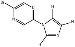 2-bromo-5-(1H-imidazol-1-yl-d3)pyrazine Struktur