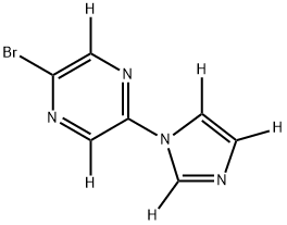 2-bromo-5-(1H-imidazol-1-yl-d3)pyrazine-3,6-d2 Struktur