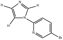 5-bromo-2-(1H-imidazol-1-yl-d3)pyridine Struktur