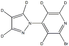 2-bromo-4-(1H-pyrazol-1-yl-d3)pyridine-3,5,6-d3 Struktur