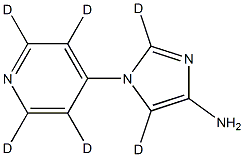 1-(pyridin-4-yl-d4)-1H-imidazol-2,5-d2-4-amine Struktur